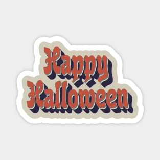 vintage typography happy halloween Magnet