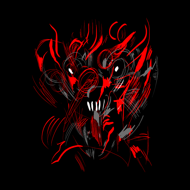 abstract demon face by Nikokosmos