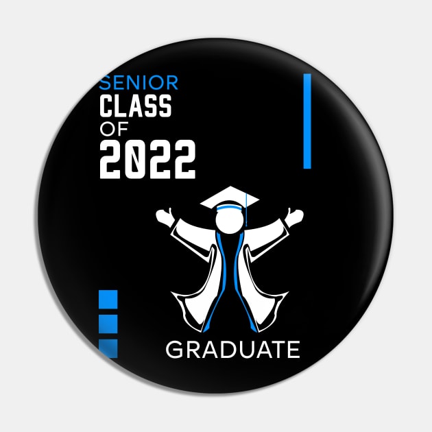 Proud graduation class of 2022 blue Pin by HCreatives