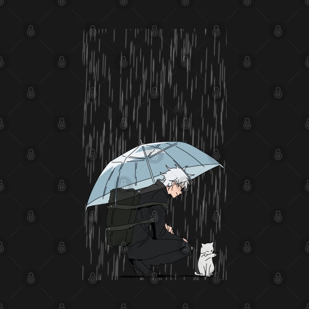 the rain and the kitty by Tienda92