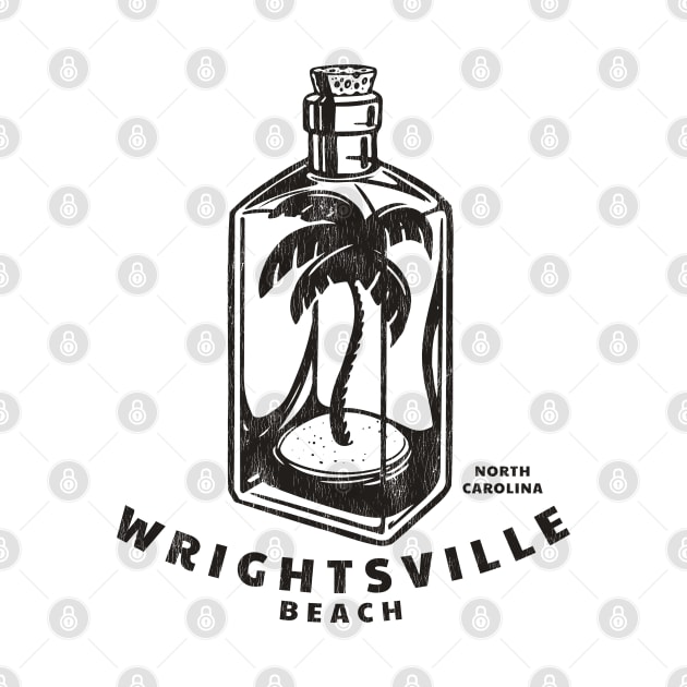 Wrightsville Beach, NC Summertime Vacationing Palm Tree Bottle by Contentarama
