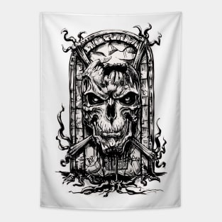 Dead Slab Skull Tapestry