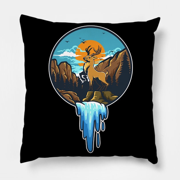 Wild Mountain Pillow by cithu09