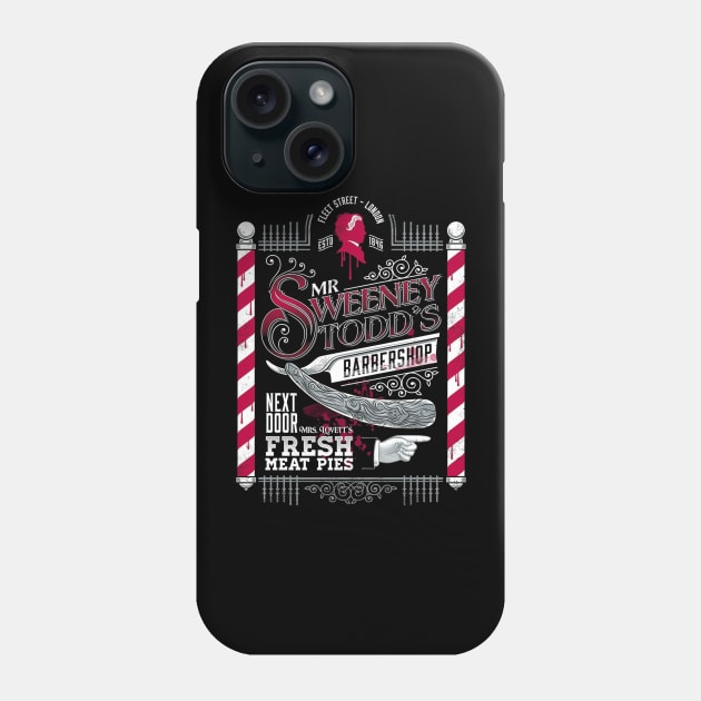 The Demon Barber Sweeney Todd Tim Burton Goth Phone Case by Smithys