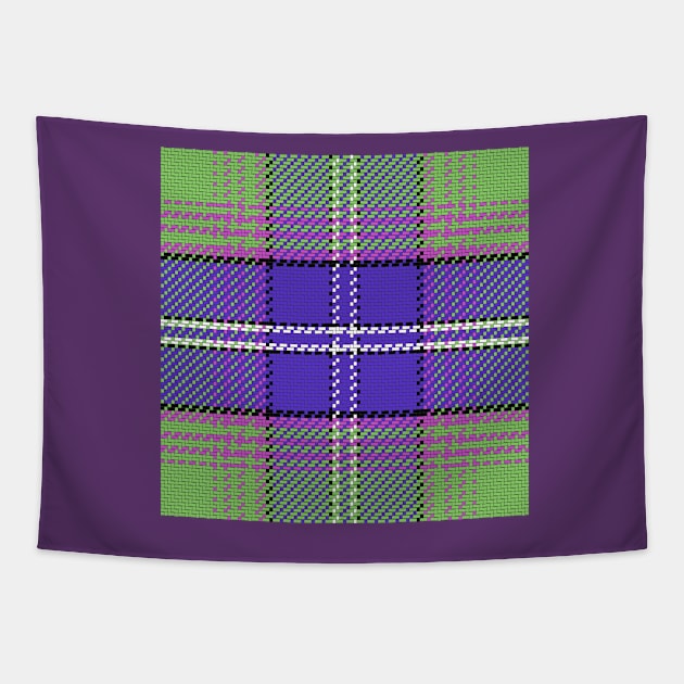 Green pattern Scottish tartan Tapestry by kavalenkava