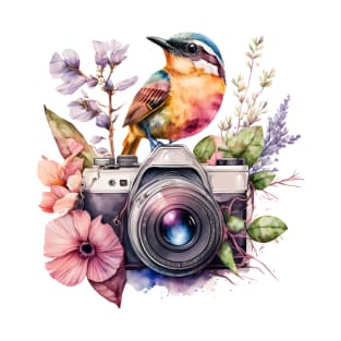 Spring Floral Camera T-Shirt