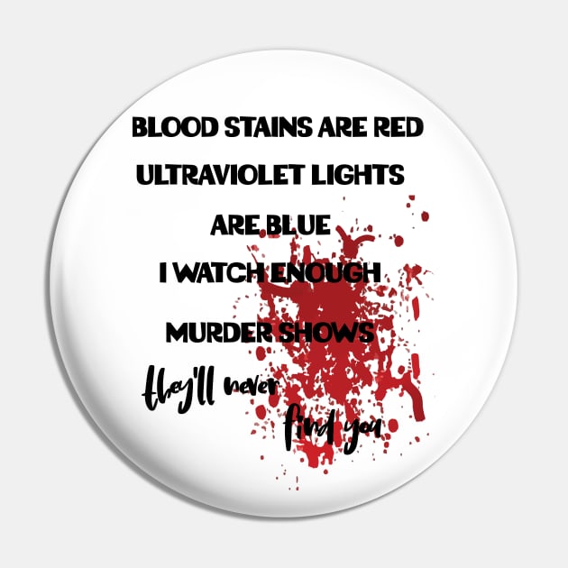 Blood stains are red ultraviolet lights are blue fun Pin by TheYouthStyle