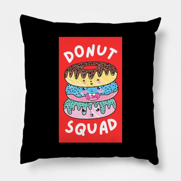 Donut Squad | Donut Pun Pillow by Allthingspunny