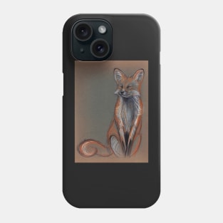 Foxy - Original prisma pencil drawing of a beautiful fox Phone Case