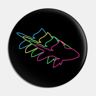 Fish 80s Neon Pin