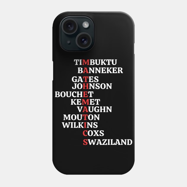 Black Mathematicians Shirt Black mathematicians and African centers Phone Case by ArchmalDesign