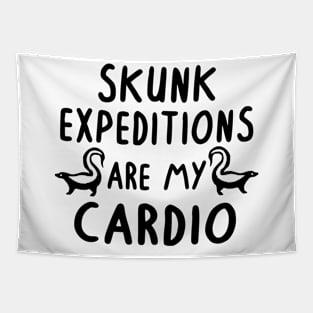 Skunk Cardio Sports Pet Eating Garbage Tapestry