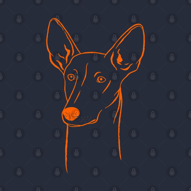 Ibizan Hound (Beige and Orange) by illucalliart