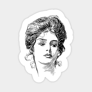 Gibson Girl Portrait Magnet