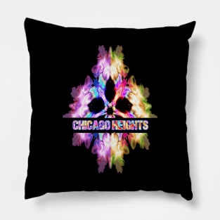 Chicago heights Tie Dye Watercolor Gift Souvenir Pillow