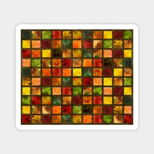 Autumn Leaves Brown Quilt Magnet
