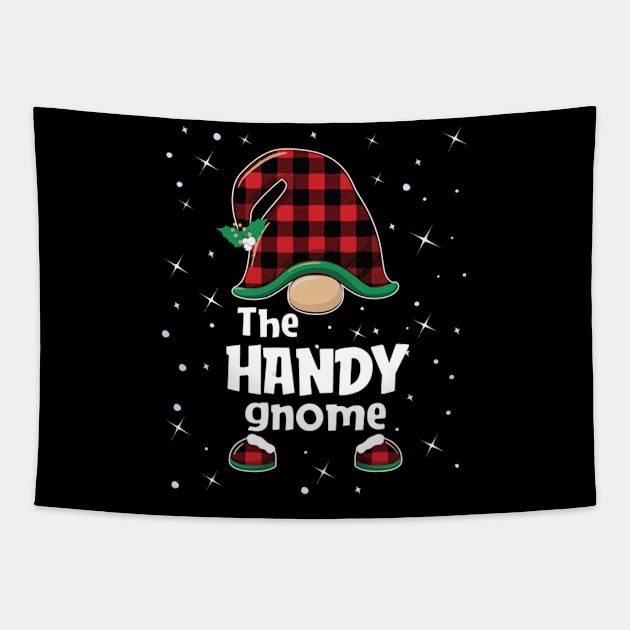 Handy Gnome Buffalo Plaid Pajama Tapestry by AlfieDreamy 