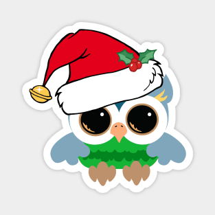 Cute Christmas Owl Magnet