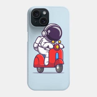 Cute Astronaut Riding Scooter Phone Case