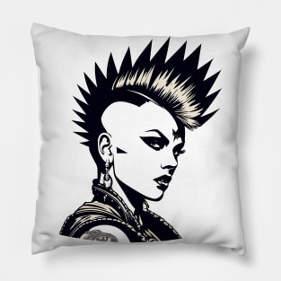 Woman's Face - Graphical Portrait Pillow