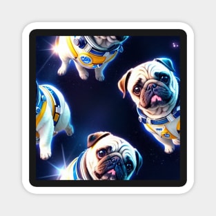 Just a Space Pugs Pattern Magnet