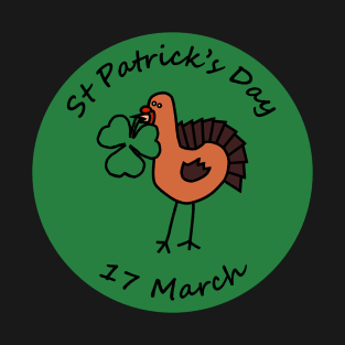 Thanksgiving Turkey and Shamrock St Patricks Day T-Shirt