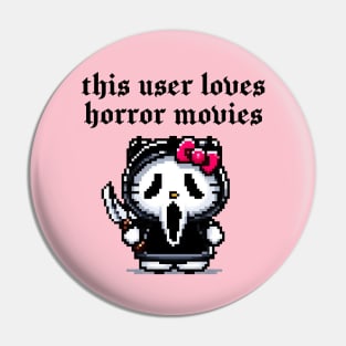 This user loves horror movies, Ghostface pixel art by Strange Dollz Boudoir Pin