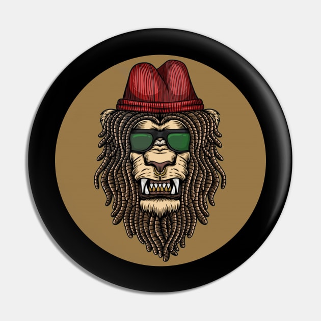 Dreadlocks Lion Pin by katelklawu