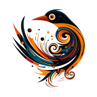 striking orange and blue bird T-Shirt