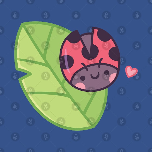 Cute Little Ladybug on Leaf by rustydoodle