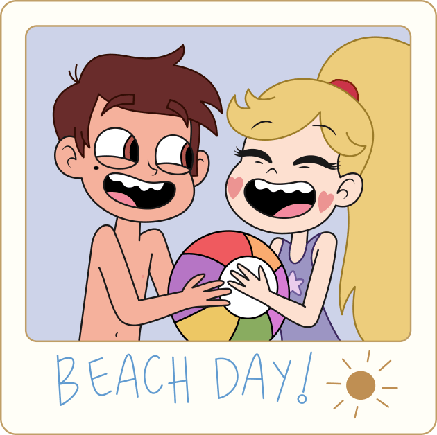 Star vs the Forces of Evil - Beach Day! Kids T-Shirt by Pandoramonium