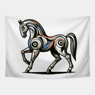 Horse illustration. Illustration of a horse in cubism style Tapestry