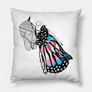 Trans Pride Butterfly Hatching Pillow