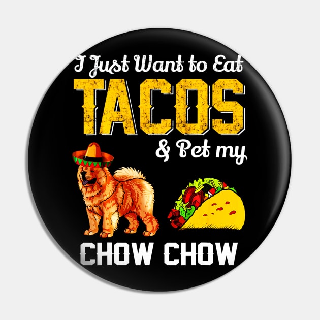 Taco Funny Mexican Chow Chow Dog Taco Food Pin by CovidStore