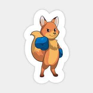 Fox as Boxer with Boxing gloves Magnet