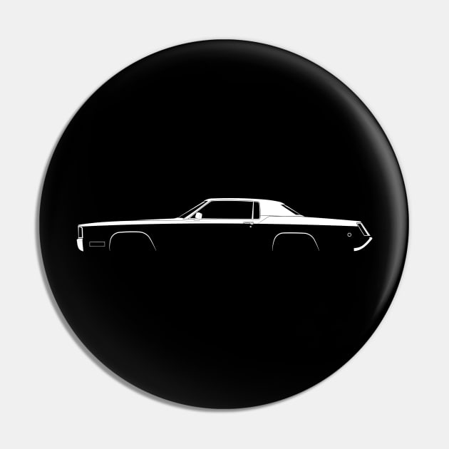 Cadillac Eldorado (1968) Silhouette Pin by Car-Silhouettes