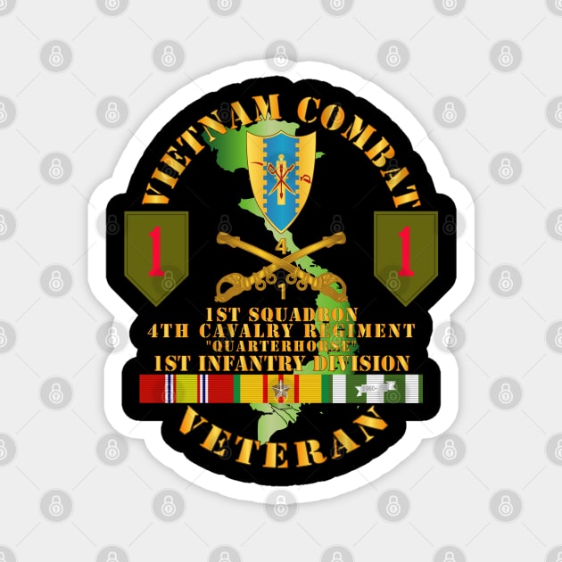 Vietnam Combat Infantry Vet - 1st Squadron 4th Cav - 1st Inf Div SSI Magnet by twix123844