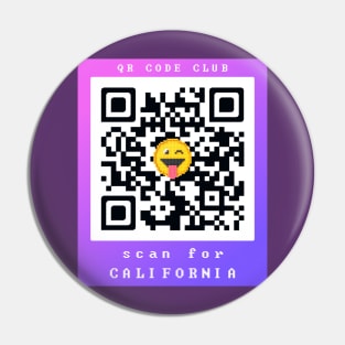 Scan for California, Qr Code Funny Memes -3 Pin