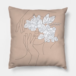 Abstract woman portrait Pillow