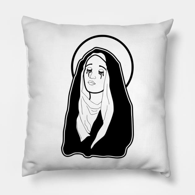 VIRGIN MARY Pillow by deadfrndz