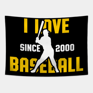 I Love Baseball Since 2000 Tapestry