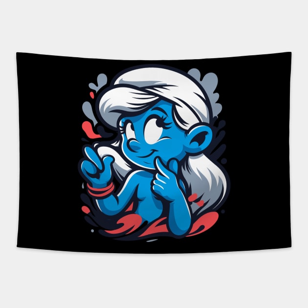 smurfette 4 Tapestry by Juancuan