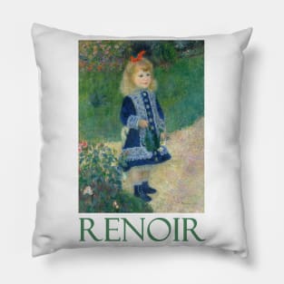 Girl with a Watering Can by Pierre-Auguste Renoir Pillow