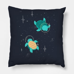 Slow Turtle Swim In The Space Pillow