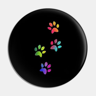 Neon colors dog's paws cat's paws Pin