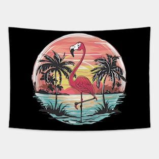 Flamingo Sunset Tapestry