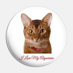 Abyssinian Cat T Shirt Pin