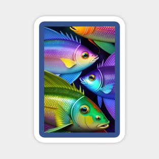 Rainbow Fishes Magnet