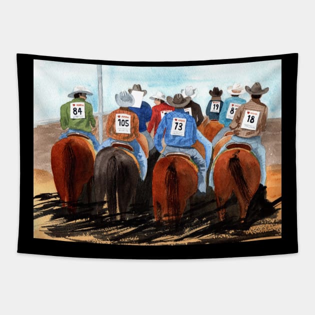 Rodeo Cowboys Tapestry by MMcBuck