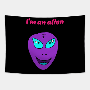 Alien face Tapestry